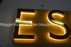 Advertising words/ Advertising letters :combination of mirrored steel and acrylic organic plate