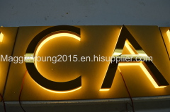 Advertising words/ Advertising letters :combination of mirrored steel and acrylic organic plate