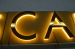 Advertising words/ Advertising letters :combination of mirrored steel and acrylic organic plate