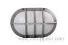 Grey LED Oval Bulkhead Wall Light For Commercial Lighting Warm White 3 Year Warranty