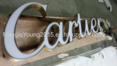 Advertising letters stainless steel cutting edge enclosing welding with acrylic