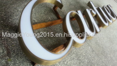 Advertising letters stainless steel cutting edge enclosing welding with acrylic