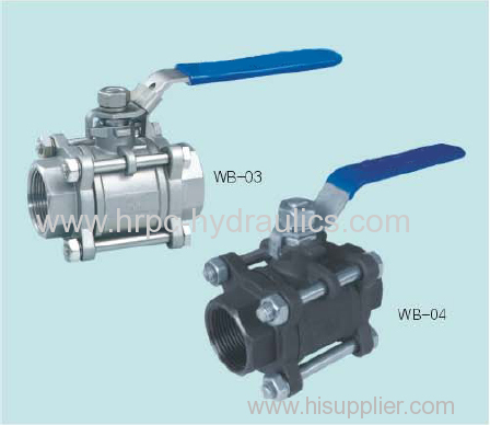 3PC female thread ball valve