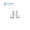 Titanium Mini L-shaped Plate for Maxillofacial Surgery thickness 1.0mm 4 holes with bridge