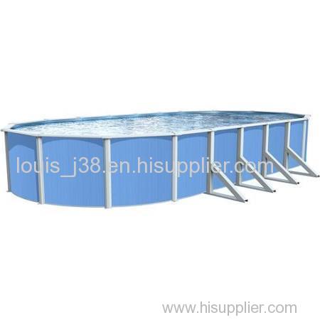 15x30 Foot Oval 48 Inch Steel Wall Blue Vista Above Ground Pool