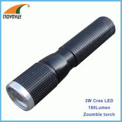 3W Cree Led flashlight Led 180Lumen high power torch portable lantern camping light 1*AA battery lamp