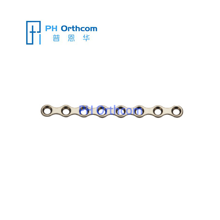 Titanio placa de medio de cirugía maxilofacial 0,8 mm Espesor de la placa 8 agujeros sin puente