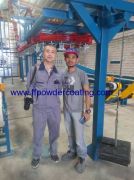 vertical powder coating line project