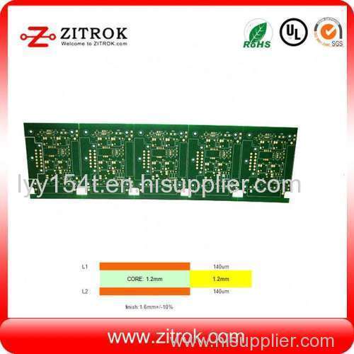 Heavy copper with 140um thickness High TG170 Immersion gold double-sided board