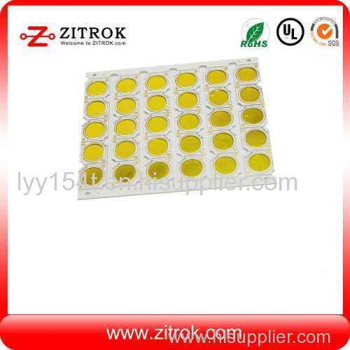 Aluminum Single-side Immersion gold PCB with White soldermask