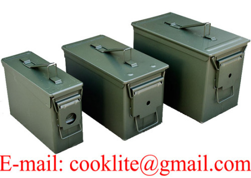 Cofre porta municao / Caixa metalica militar para municao - M19A1/M2A1/PA108