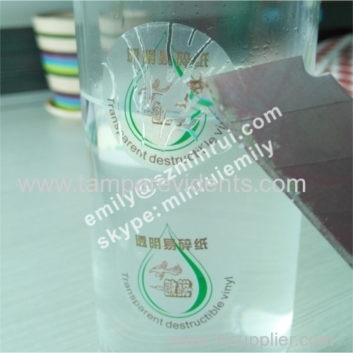 Custom Permanent Labels Tamper Evident Clear Stickers