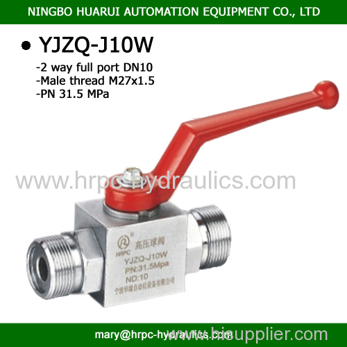 domestic standard M18*1.5 female or male thread or BSP3/8 thread two way high pressure ball valve