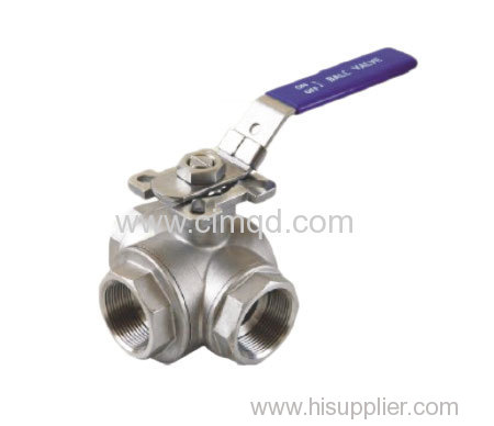 Ball Valve AISI316 3 Way