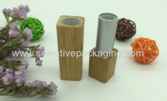 Bamboo lipstick tube container