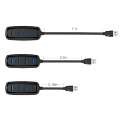 Vention High Speed Mini 4 Ports USB 3.0 USB Port For Laptop PC Computer Laptop Peripherals Accessories