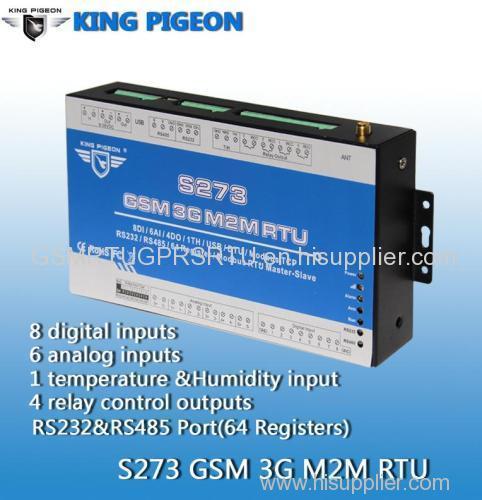 GSM GPRS 3G Telemetry Data Logger with 8DI+6AI+4DO+1TH+1USB+1RS232/485+64Registers