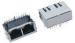 10 / 100 /1000M Base-T Female Multi Port RJ45 With Transformer And Led