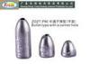 Die casting 6G Lead Fishing Sinkers with bullet shaped with center hole ( PM )