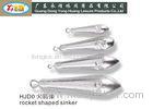 Racket shaped deep sea fishing sinkers with loop 3-5-7-10-14-21-28G / PCS Size