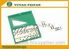 Regular Custom Double Six Dominoes Game Set Green PVC Box 6mm