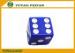 ROHS / SGS Acrylic Gambling Blue Poker Dice Set Custom Printed Logo