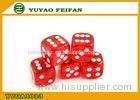 Engraved White Dot Transparent Dice Set Round Corner Game Dice 16 Mm