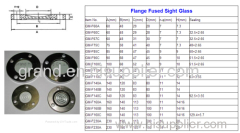 Flange sight glass with o ring