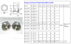 Aluminum oil sight gauge wiht reflector