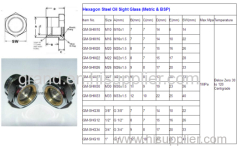 Steel Oil Sight glass plugs