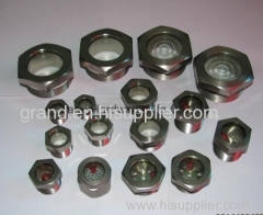 Threaded Steel fused sight glass nickel plated