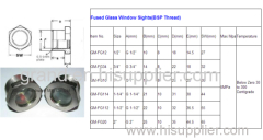 Threaded Steel fused sight glass nickel plated