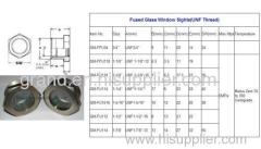 Threaded Steel fused sight glass nickel plated