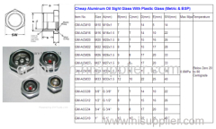 Aluminum Bsp oil sight gauge