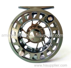Fly Fishing Reel with Large Arbor CNC machined T6061 Aluminum Alloy Body and Spool