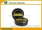 Deluxe Acrylic Poker Dealer Button Black With Yellow Letters 70mm Diameter