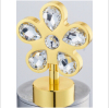 Flower Metal Curtain Rod Finial Flower with Crystal