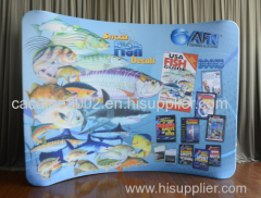 Tension fabric display stand- Curved Shape