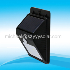 4 LED Solar Power PIR Motion Sensor Wall Light Outdoor Waterproof Garden Lamp
