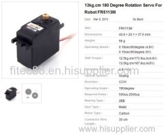 Robot servo motor 13kg.cm 360 Degree Continuous Rotation Servo