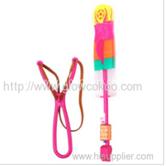 Plastic led arrow helicopter fly toy