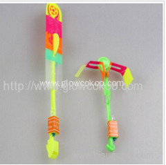 Elastic Toy Gift Flash Rotating Flying Arrow Rocket