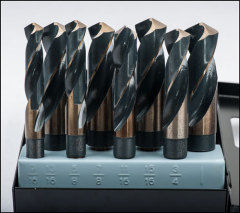 8pcs 1/2" shank drill bits in metal box 9/16" 13/16" 5/8" 7/8" 11/16" 15/16" 3/4" 1"