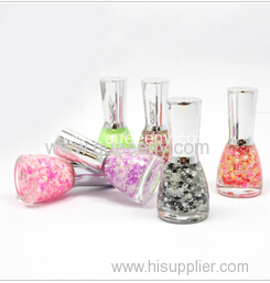 Pretty Plum Flower Glitter Nail Polish