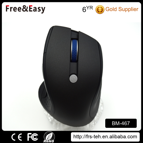 Black optical wireless mouse for PC