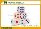 Round Corner Plastic Game Fun 6 Sided Dice Sets Color Dot 16 x 16 x 16mm