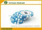 Light Blue Clay Crown Poker Chips Casino Standard Game Poker Chips