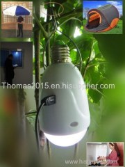 Green energy Solar Power Product Round LED Bulb Globe Light powered by AC/DC/Solar with Multi-Function Recharger 1001-3