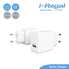 High efficiency CE approved 5V-12V output wall quick charger QC3.0 made in China