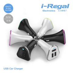 i-Regal Bone shape 5V 5.2A 3 USB ports car charger for mobile phones